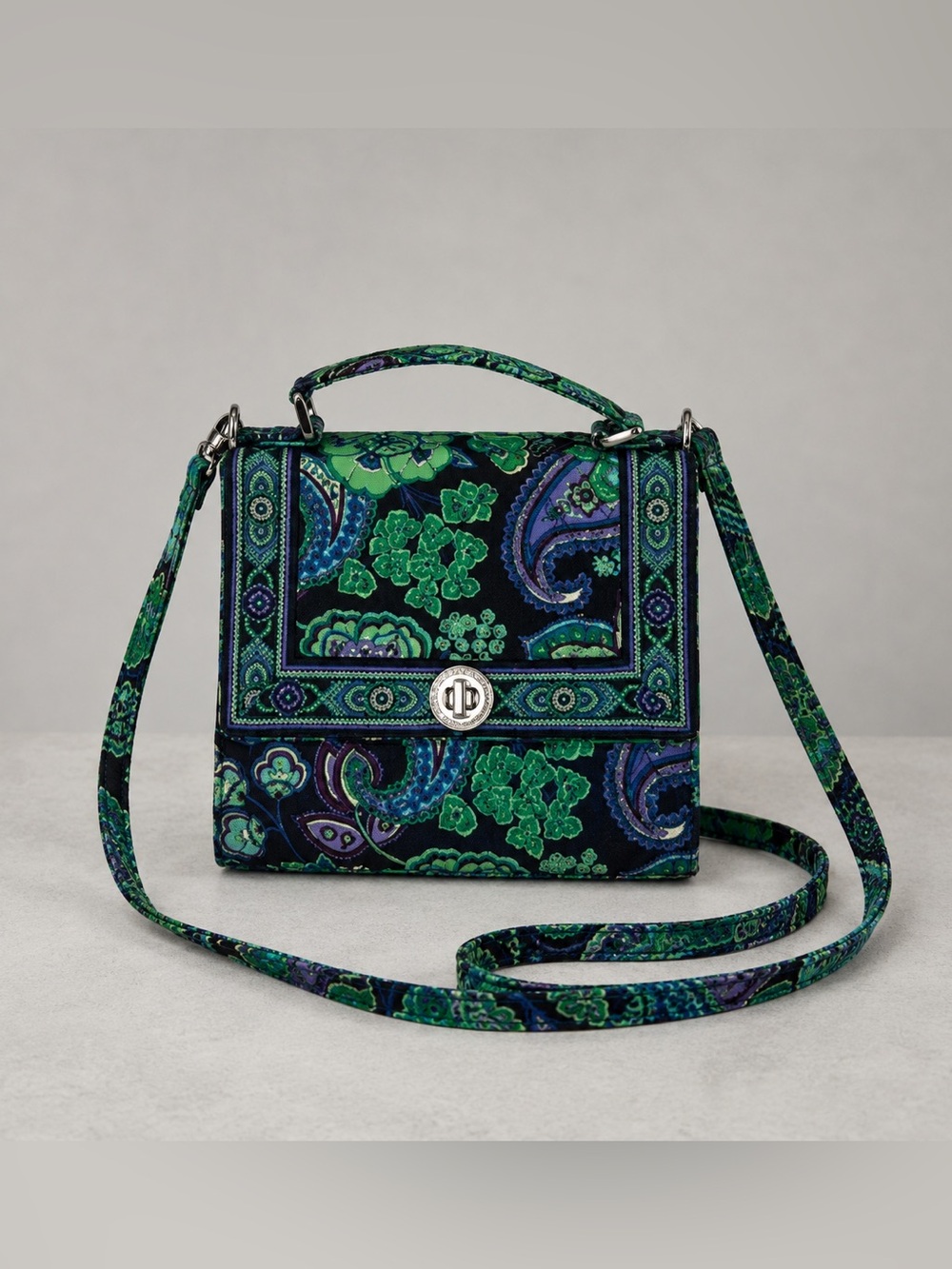 Vera Bradley Blue Rhapsody Julia Satchel Floral Cottage Bohemian Retired Quilted